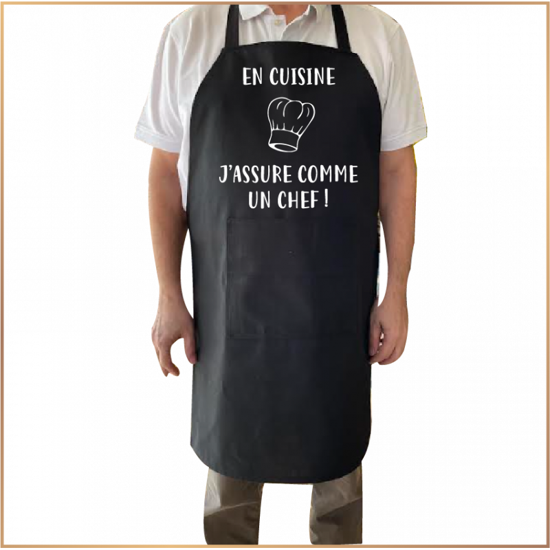 Tablier - En cuisine j'assure comme un chef - Brod N' Flock