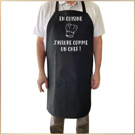 Tablier - En cuisine j'assure comme un chef - Brod N' Flock