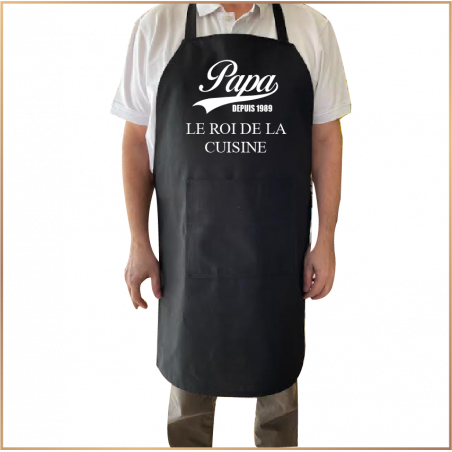 Tablier - Papa le roi de la cuisine - Brod N' Flock