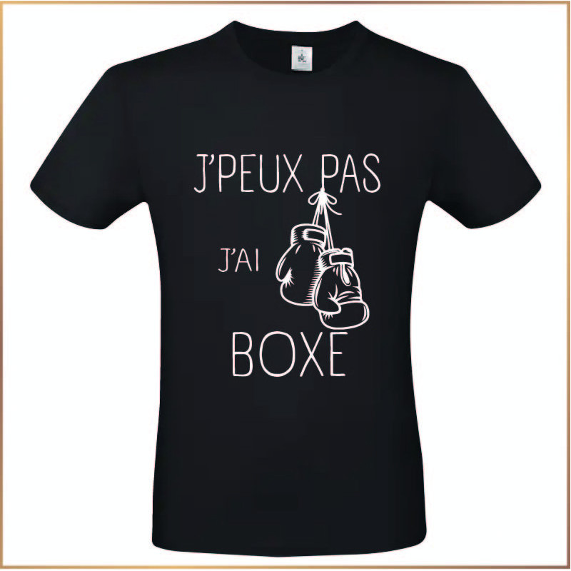 T-shirt - J'peux pas j'ai boxe - Brod N' Flock