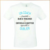 T-shirt - Un coach formidable dur à trouver difficile - Brod N' Flock