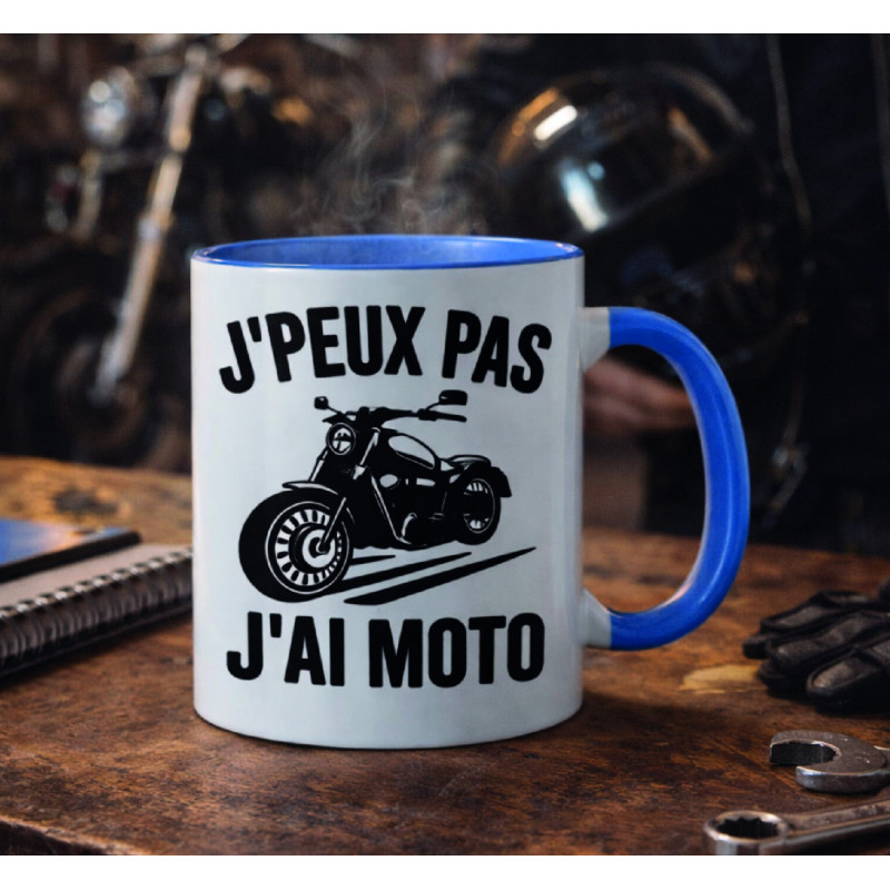 Mug - J'peux pas j'ai moto - Brod N' Flock