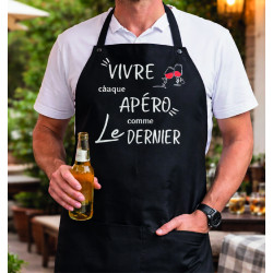 Tablier - Vivre chaque apéro comme le dernier - Brod N' Flock
