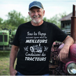 T-shirt - Tous les Papys naissent égaux mais les meill - Brod N' Flock