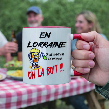 Mug - En lorraine on ne subit pas la pression on boit - Brod N' Flock