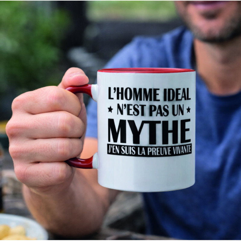 Mug - L'homme idéal n'est pas un mythe j'en suis la ...- Brod N' Flock