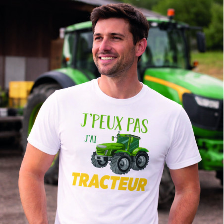 T-shirt - J'peux pas j'ai tracteur - Brod N' Flock