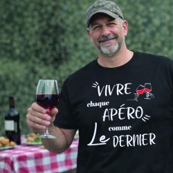 T-shirt - Vivre chaque apéro comme le dernier - Brod N' Flock