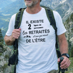 T-shirt - Il existe 2 types de retraités - Brod N' Flock