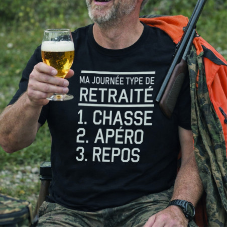 T-shirt - Ma journée type de retraité - Brod N' Flock