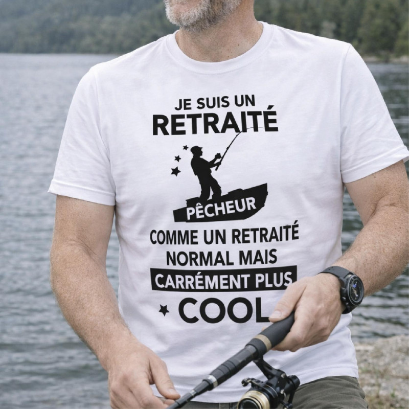 T-shirt - Je suis retraité pêcheur... - Brod N' Flock