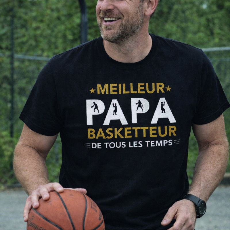 T-shirt - Meilleur papa basketteur de tous les temps - Brod N' Flock