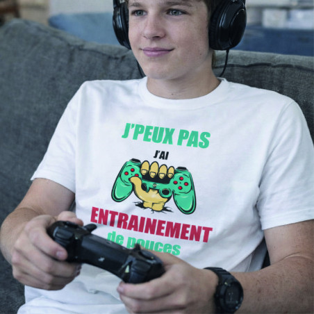 T-shirt - J'peux pas j'ai entrainement de pouces - Brod N' Flock