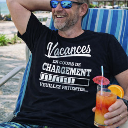 T-shirt - Vacances en cours de chargement - Brod N' Flock