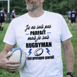 T-shirt - Je ne suis pas parfait mais je suis rugbyman - Brod N' Flock