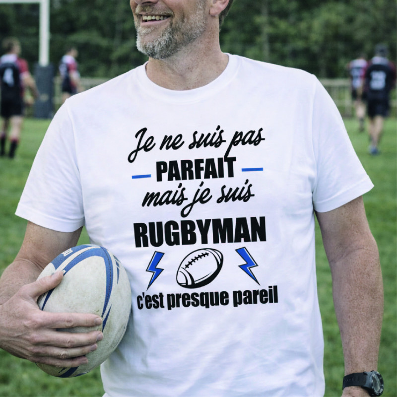 T-shirt - Je ne suis pas parfait mais je suis rugbyman - Brod N' Flock