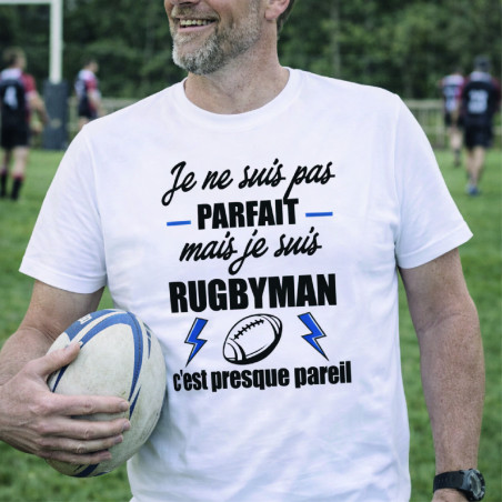 T-shirt - Je ne suis pas parfait mais je suis rugbyman - Brod N' Flock