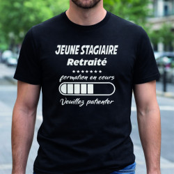 T-shirt - Jeune stagiaire retraité formation en cours - Brod N' Flock