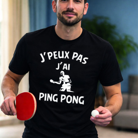 T-shirt - J'peux pas j'ai ping pong - Brod N' Flock