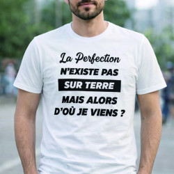 T-shirt - La perfection n'existe pas sur terre mais - Brod N' Flock