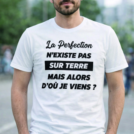 T-shirt - La perfection n'existe pas sur terre mais - Brod N' Flock