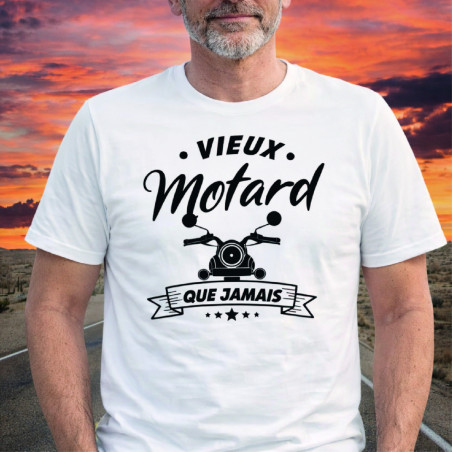 T-shirt - Vieux motard que jamais - Brod N' Flock