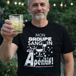 T-shirt - Mon groupe sanguin est Apéritif - Brod N' Flock