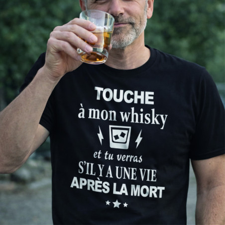 T-shirt - Touche à mon whisky et tu verras si ... - Brod N' Flock