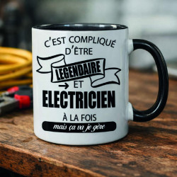 Mug - C'est compliqué d'être légendaire et électricien - Brod N' Flock