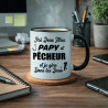 Mug - J'ai deux titres dans la vie Papy et pêcheur - Brod N' Flock