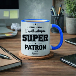 Mug - Le seul le vrai l'authentique super patron 100 % - Brod N' Flock