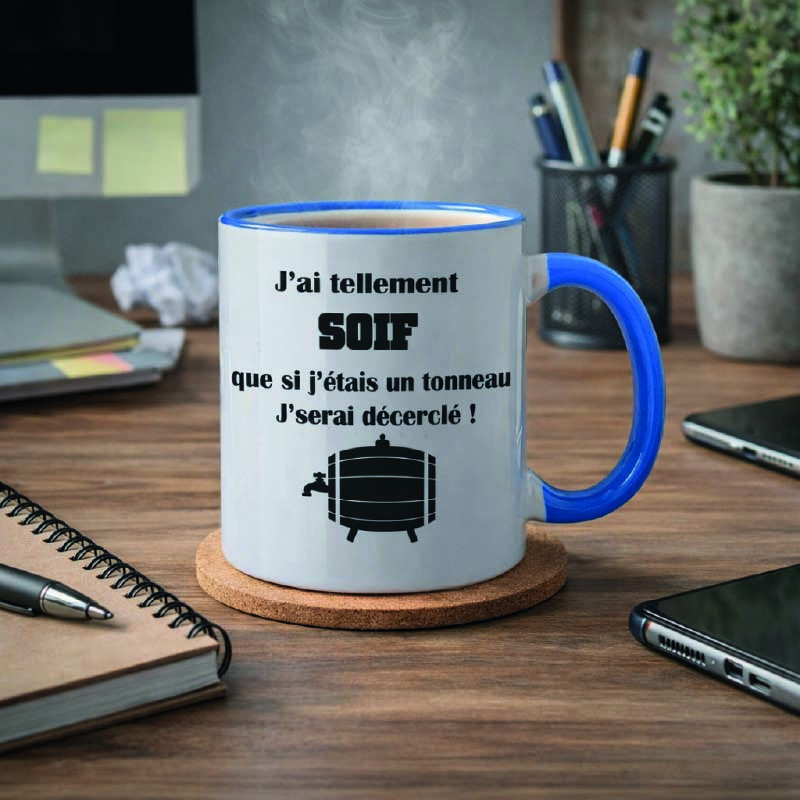 Mug - J'ai tellement soif que si j'étais un tonneau... - Brod N' Flock