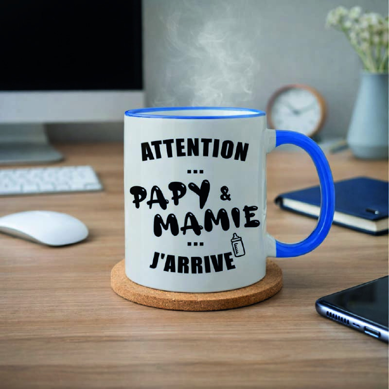 Mug - Attention Papy et Mamie j'arrive - Brod N' Flock