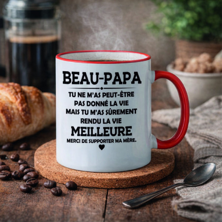 Mug - beau papa tu ne m'as peut être pas donné la vie - Brod N' Flock