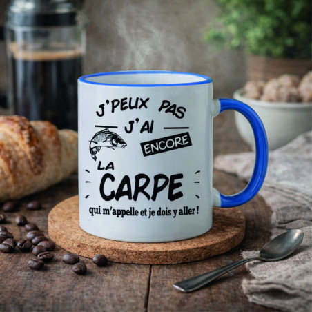 Mug - J'peux pas j'ai encore la carpe qui m'appelle - Brod N' Flock