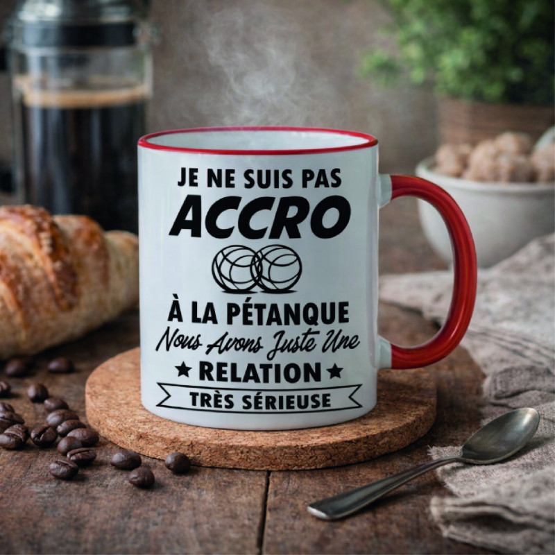 Mug - Je ne suis pas accro à la pétanque nous avons ...- Brod N' Flock