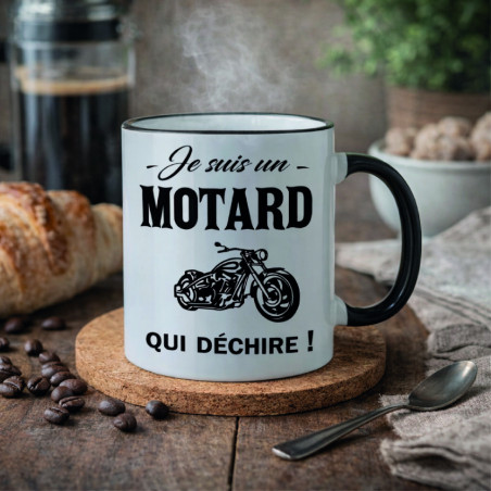 Mug - Je suis un motard qui déchire ! - Brod N' Flock