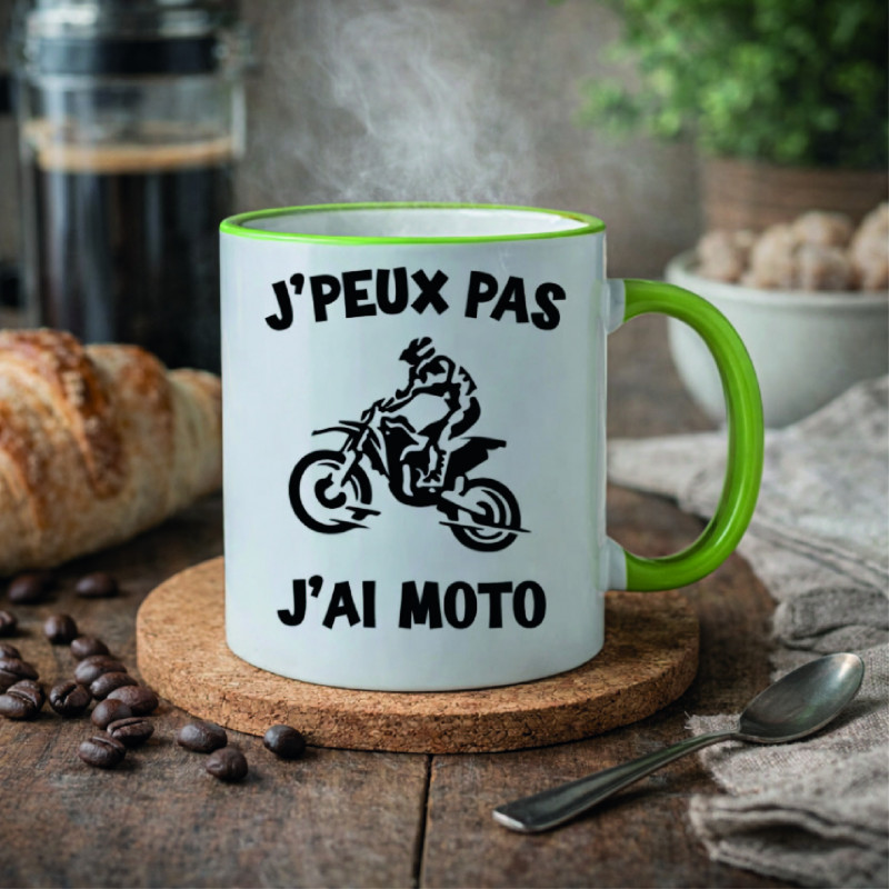 Mug - J'peux pas j'ai moto - Brod N' Flock