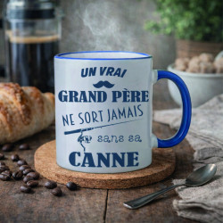 Mug - Un vrai grand-père ne sors jamais sans sa canne - Brod N' Flock