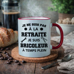 Mug - Je ne suis pas à la retraite je suis bricoleur - Brod N' Flock