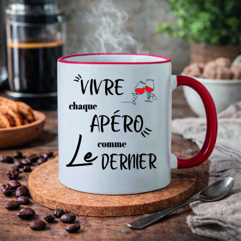 Mug - Vivre chaque apéro comme le dernier - Brod N' Flock