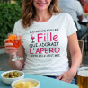 Tshirt -Il etait une fois une fille qui adorait l'apéro -Brod N' Flock