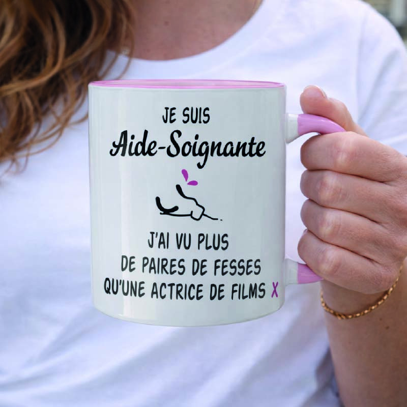 Mug - Je suis aide-soignante ... j’ai vu plus de paire - Brod N' Flock