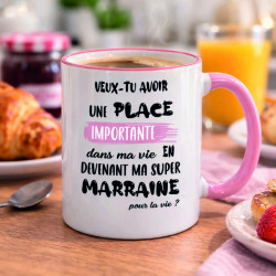 Mug - Veux tu avoir une place importante dans ma vie ..- Brod N' Flock