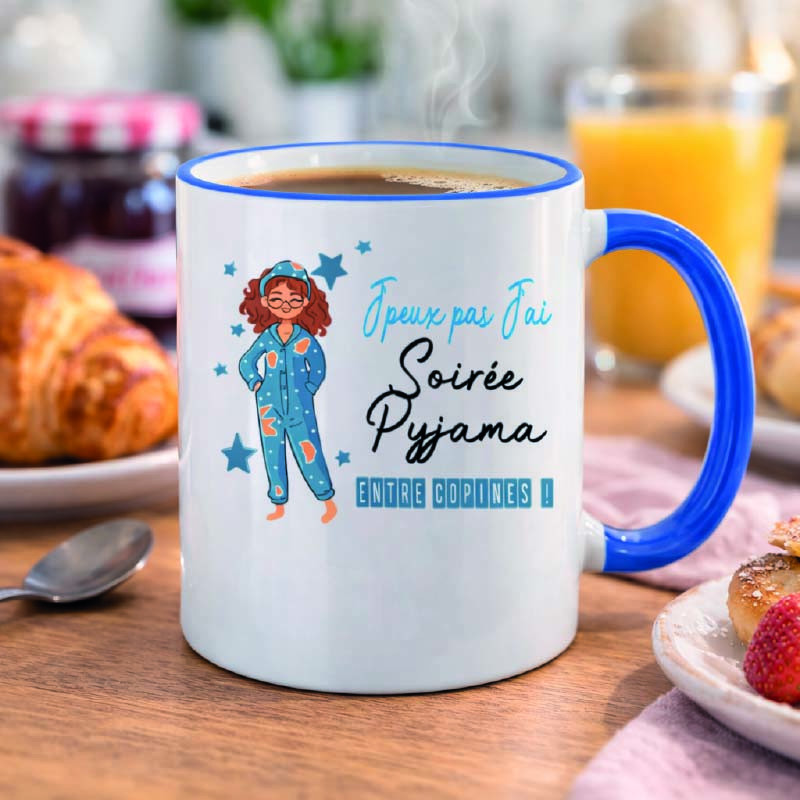 Mug - J'peux pas j'ai soirée pyjama entre copines - Brod N' Flock