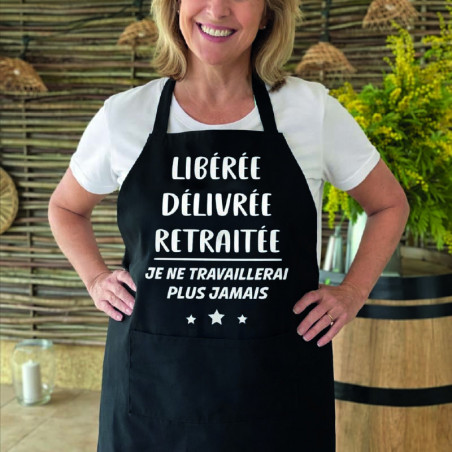 Tablier - Libérée délivrée retraitée - Brod N' Flock
