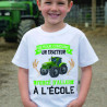 T-shirt - Né pour conduire un tracteur - Brod N' Flock