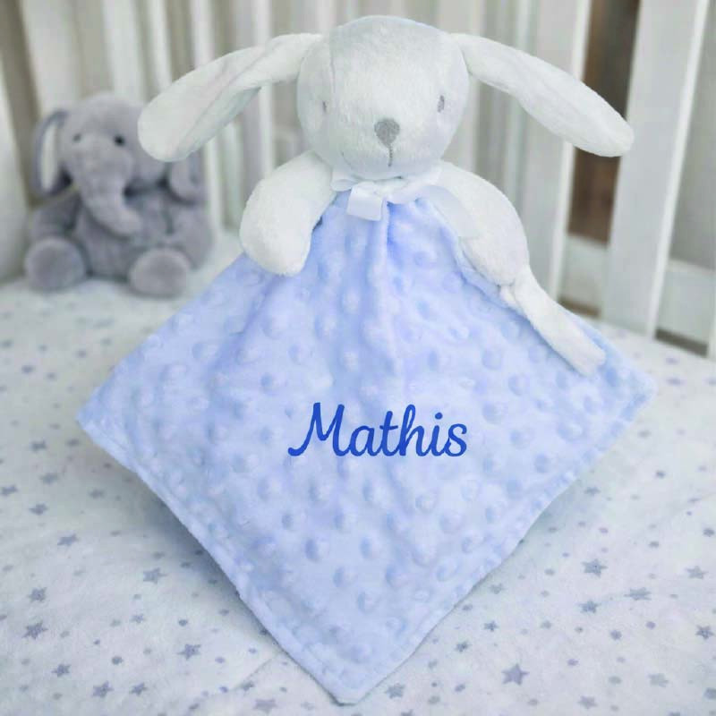 Doudou bleu à bulles