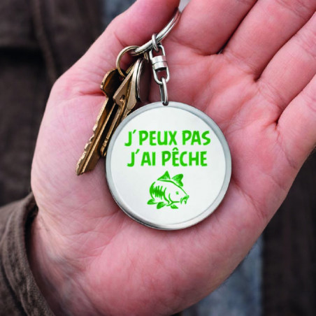 Porte clé - J'peux pas j'ai pêche - Brod N' Flock
