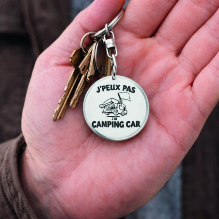 Porte clé - J'peux pas j'ai camping car - Brod N' Flock